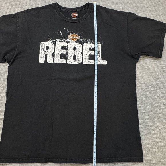 Harley-Davidson Rebel Graphic T-Shirt Black Cotton Hill City South Dakota Sz XL - Picture 8 of 10